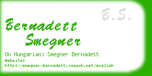 bernadett smegner business card